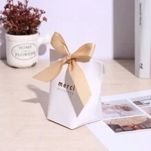 Franse minimalistische snoepdoos met "Merci" dankbaarheidsgeschenkverpakking, bruiloft gunstdoos, bruiloft decoratie, huisdecoratie, kamerdecoratie feestgunsten bruid