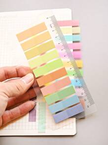 200 Sheets Of 1 PET Semi-Transparent Plastic Sticky Note Student Textbook Sticker Office Supplies Classification Sticker - Multicolor - View 2