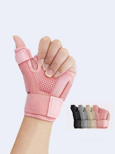 Soporte para muñeca deportivo para hombres, correa transpirable unisex que fija el pulgar, guantes de presión para la vaina del tendón