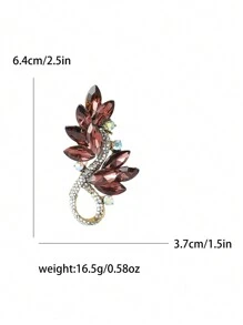 Cinza Café Roxo Cristal Trigo Orelha Broche Para Mulheres Homens Planta Pin Festa Banquete Jóias Presente Vestido Terno Pin Acessórios