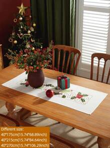 1 Stück bestickter Tischläufer, festliche Atmosphäre, Küche Esszimmer Tisch Dekoration, Heim Party & Hochzeitsdekoration