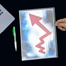 Multicolor A4 Transparent File Folders, L-Shaped Office Supply Document Sleeves, Business Report Folders, Thick Meeting Report File Protectors, 14C Document Folders, Student Exam Paper Holders, Office File Organization Set - Multicolor - View 9