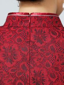 Women's Retro Chinese Style Thin Short Sleeve Tang Top, Porcelain Print V-Neck Casual Blouse