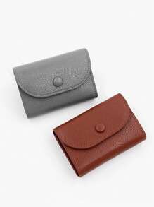 Minimalist Coin Purse, Portable Coin Pouch With Soft Leather Texture, Large Capacity Multi-Functional Wallet Card Holder