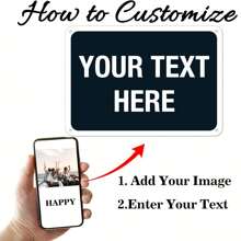 1件个性化彩色招牌，13种颜色可选，可定制您的专属标识、定制门牌号、定制金属标牌、户外商业标牌，12x8英寸，高品质铝制装饰标牌，防褪色。生日、毕业、家庭和谐等场合的礼物