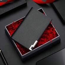 1 Pezzo Porta Carte in Pelle PU con Stampa a Lettere da Uomo, Portafoglio Elegante e Sottile con Scomparti Multipli, Design Sofisticato