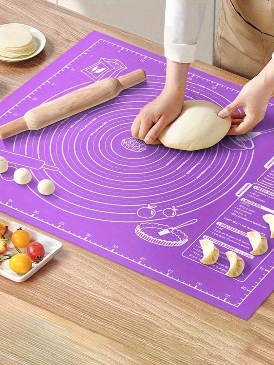 1/2 件 EVA 不粘烘焙垫，适用于糕点、面团擀制和烘焙、擀制和揉捏面团、防滑硅胶烘焙垫、非常适合制作馅饼等 - 圣诞节、万圣节、复活节、感恩节的理想厨房工具