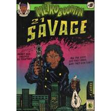 1 件英雄恶棍（未来）海报流行音乐专辑帆布画印刷客厅墙壁艺术俱乐部家居装饰礼物可选画框