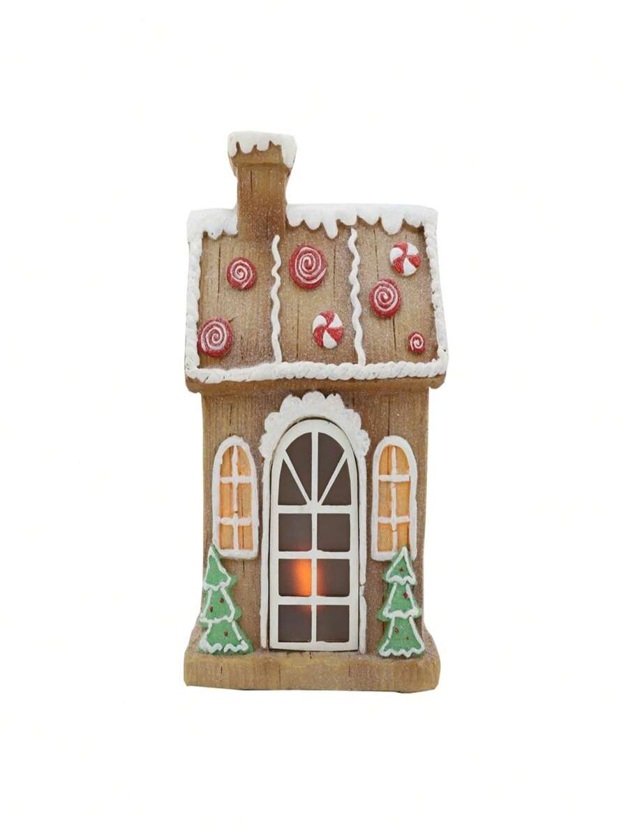Northlight 35697000 14 In. LED Lighted Peppermint Gingerbread House ...