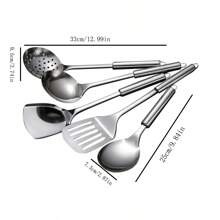 不锈钢烹饪用具套装：锅勺、铲子、汤勺、耐热厨房用具