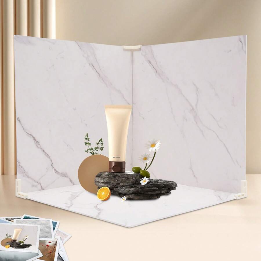 Food Photography Backdrops, Marble Photo Backdrop Boards, 3PCS White Photography Backdrop Boards Waterproof Backdrop For Food Photography