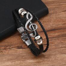 Multi-Layer Fashion Music Note Bracelet, Unisex Couple Design