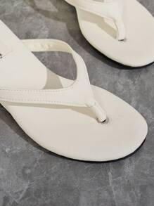 Women's Wedge Flip Flops, Thick-Soled, Fashion New Style Spring/Summer Open Toe Chunky Heel Sandals, Beach Vacation Style, Suitable For Bohemian Dresses, Retro Beach Beige Sandals