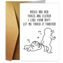 搞笑又粗鲁的爱情卡 - 非常适合生日、周年纪念日、情人节 | 送给男士、女士、女朋友、男朋友、丈夫、妻子的理想礼物