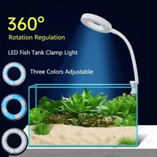 LED Clip-On Aquarium Light, 8W Waterproof USB Powered Fish Tank Light, 360° Flexible Adjustable Aquarium Light For Fish/Plants