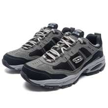 Skechers Tênis de Corrida Respirável e Acolchoado com Amortecimento de Impacto para Homens - Preto - Visão 3