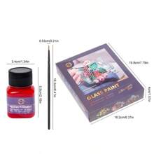1pc 6 Colors 30ml Glass Painting Set, DIY Handpainted Frame Glass Cup Decoration Waterproof Transparent Paints,Back To School,School Supplies