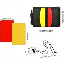 Soccer Referee Whistle Set,Red Yellow Cards With Notebook And Pencil, Referee Stainless Steel Whistles With Black Lanyard,For Sports, Soccer, Football, Basketball - Multicolor - View 6