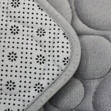 1 Set Of Solid Color Simple Bathroom Water-Absorbing And Non-Slip Floor Mat Stone Pattern, Comfortable And Soft, Three-Piece Set Back To School