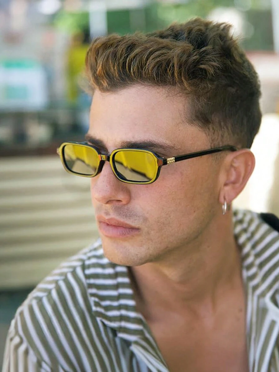 Gafas De Sol Rectangulares Para Mujer, Monturas Cuadradas, Estilo Retro, Vintage De Los Años 90, Protección UV, Gafas De Sol De Cara Pequeña | Bodega Aurrera En Línea