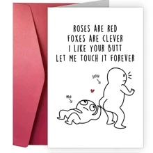 搞笑又粗鲁的爱情卡 - 非常适合生日、周年纪念日、情人节 | 送给男士、女士、女朋友、男朋友、丈夫、妻子的理想礼物