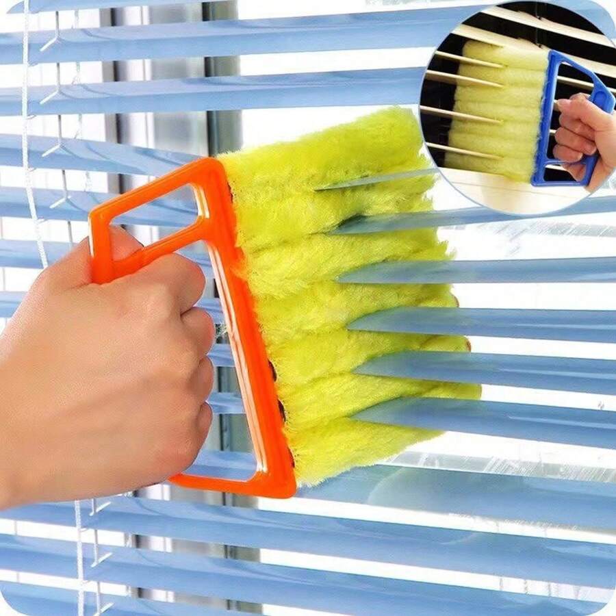 1pc handheld window and door rail double sided cleaning brush window