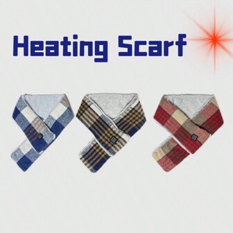 Rechargeable Heating Scarf, Fashionable Heating Scarf, Electric Heating Neck Warmer With 3-Speed Temperature Control, Washable And Warm (Including 3050mAh Portable Power Bank) Heating Scarf Heating Collar Christmas Gifts,Hand Warmers,Gifts For Men,Stocking Stuffers,Hand Warmers Rechargeable