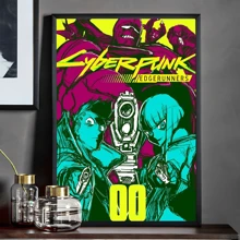 Tranh treo tường (1/3 tấm), có khung tùy chọn, tranh phong cách Anime Cyberpunk, tranh in trên vải canvas, tranh nghệ thuật, tranh vẽ trên tường, tranh không khung, tranh có khung. - Nhiều màu - Xem 7