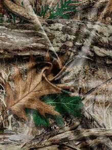 Men's Fashion Dry Leaf 3D Print Summer Set (2 Pieces) - Short Sleeve Round Neck T-Shirt And Drawstring Shorts With Practical Pockets, Creating A Refreshing And Comfortable Look - Multicolor - View 5