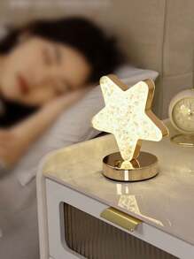 星月夜灯，USB充电，触控三色灯，卧室床头灯，台灯，家居装饰，LED水晶夜灯，桌灯，纪念礼物，生日礼物，适用于卧室、客厅、餐厅、酒吧 - 彩色 - 查看 10