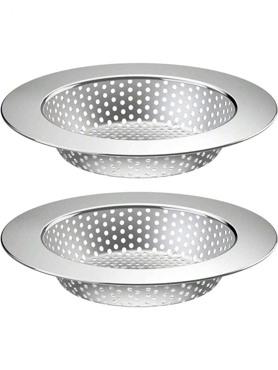 1/2PCS Kitchen Sink Drain Strainer/Catcher/Basket/Cover/Filter/Trap/Screen, Stainless Steel, Dishwasher Friendly