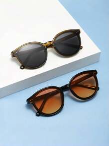 sharif 1 Pair Ins Round Face Fashion Glasses For Women, Style, Street Photography