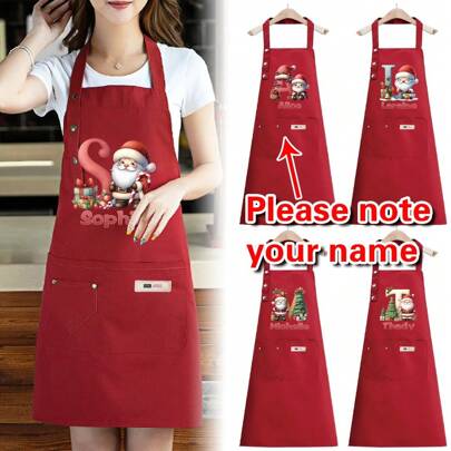 Grembiule da cucina con nome regolabile Grembolo da cottura personalizzato con tasca frontale * Abbigliamento da lavoro unisex per il baking, i lavori domestici e la grilling