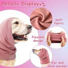 3-Piece Set Of Dog Ear Muffs, Noise Protection Cover, Hearing Pack, Ear Muffs, Winter Scarf