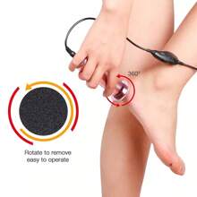 Lima eléctrica para pies, removedor de callos, Dermave Feet, velocidad ajustable, 60 discos de arena - Tipo de Enchufe A USA (110-127V) - Ver 6