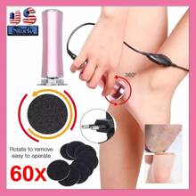 Lima eléctrica para pies, removedor de callos, Dermave Feet, velocidad ajustable, 60 discos de arena - Tipo de Enchufe A USA (110-127V) - Ver 3