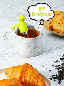 1 pièce Infuseur à thé mignon en silicone, forme humaine, passoire en acier inoxydable, retour à l'école
