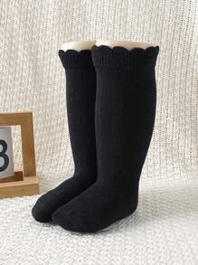 1Pair/Lot Baby Girls Bow Knee High Socks Cute Kids Girl Student Princess Sock Children Solid Color Socks Infant Newborn