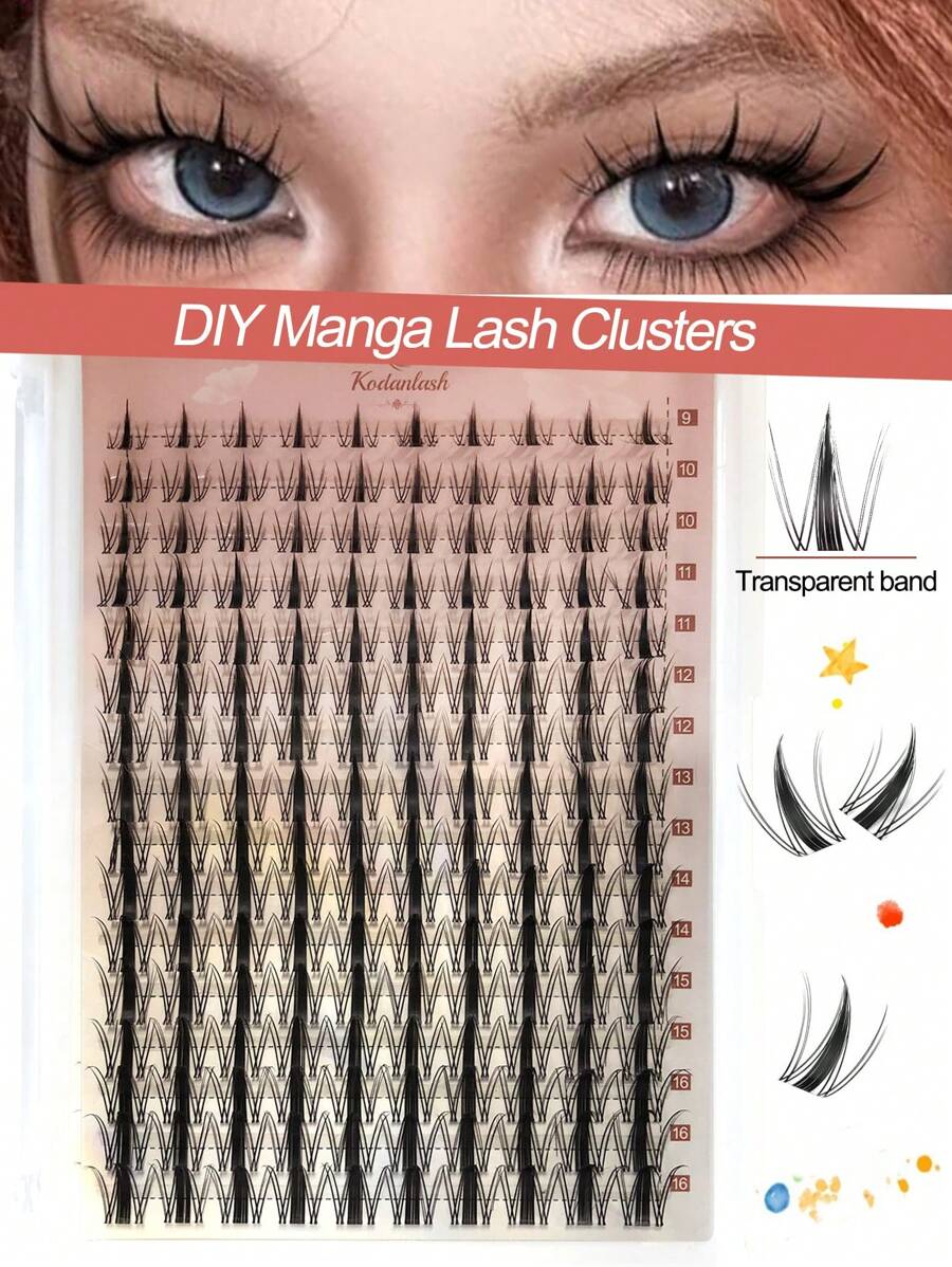 D 卷 160 件漫画睫毛簇 DIY 睫毛延长 仙女睫毛簇 D 卷翘尖刺动漫睫毛 纤细单根睫毛 9-16 毫米簇 适合漫画睫毛造型 睫毛簇、睫毛簇、单根睫毛、睫毛、假睫毛 - D - 查看 1