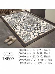 1PCS Lattice Carpet For Living Room Kitchen Floor Mat Balcony Entrance Doormat Home Non-Slip Bedroom Bohemian Decor Large Soft Rug - E - View 2