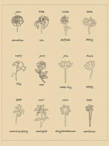 1 件带诞生花的名字项链，花卉名字项链，生日花，花项链，个性化项链，送给她的礼物，圣诞礼物，18k 金不锈钢首饰，包括精美礼品盒 - 金色 - 查看 4