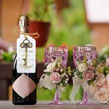 10 Sets Of Gift Sets For Key Bottle Openers, Including Thank-You Labels And Key Bottle Openers, Very Suitable Well As Small Gifts For Weddings, Birthdays, Parties, And Decorations