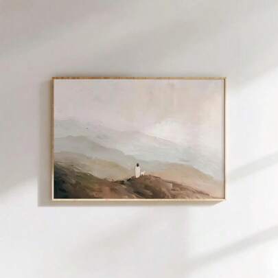 1 pieza Enmarcado/Sin marco Jesús deja los 99 Póster de arte cristiano Pintura de arte abstracto Impresión en lienzo Imagen minimalista de pared para dormitorio, apartamento, dormitorio, sala de estar, decoración moderna del hogar, Parábola de la oveja perdida