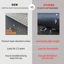 1 pièce Tapis de couloir antidérapant avec base en verre motif croix brun clair, 3 motifs diamant superposés au centre, motif quadrillé flou incrusté. Lavable en machine. Tapis pour entrée, salon, chambre, patio extérieur, jardin, décoration de maison, décoration de pièce, tapis de zone, tapisserie