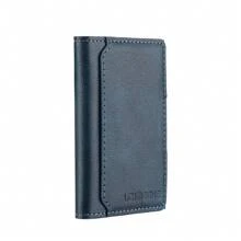 LC.IMEEKE 1pc PU Leather Magnetic Wallet Card Holder Stand MagSafe Accessory, Compatible With IPhone 16/15/14/13/12 Pro/Pro Max/Plus/Mini, Sticker Included - Blue - View 7