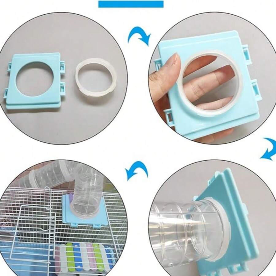 Hamster Cage Modification Accessories, Hamster Toy Tunnel Connector, DIY External Attachment Plate - Multicolor - View 1