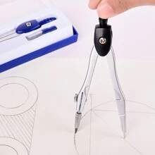 1 Set Metal Compasses With Replaceable Lead Cores, Student Drawing And Drafting Tools For Exams And Office Use - Multicolor - View 5