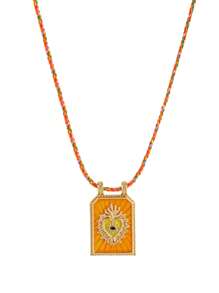 1 pièce Collier pendentif bohème chic avec charme en forme de cœur, corde colorée tressée à la main, parfait pour une tenue décontractée, les voyages, les sorties à la plage, cadeau de la Saint-Valentin, maman, mère, fête des mères