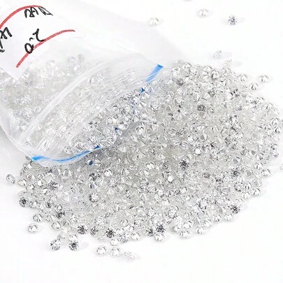 1pc Small Size Moissanite Black Round Crushed Stone, Wholesale For Jewelry Making, VVS Clarity