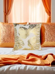 1pc Gold Foil Printed Holiday Decor, Soft Comfortable Gold Foil Printed Pillow Cover, Suitable For Sofa, Home Decor, Room Decor, Holiday Gift. Creates A Festive Atmosphere, Suitable For Birthday, Graduation And Other Occasions. - Multicolor - View 13